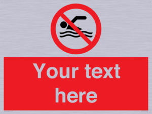 Custom prohibition no swimming